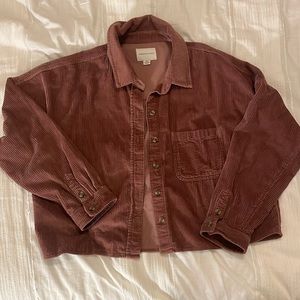 American eagle corduroy cropped shaket
